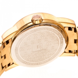 Pre Owned Gianfranco Ferre Silver White Rose Gold Plated Steel 9085L Women's Wristwatch 32 mm