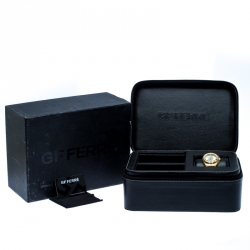 GF Ferre Yellow Gold Plated Stainless Steel Rubber GF9024J Women's Wristwatch 43 mm