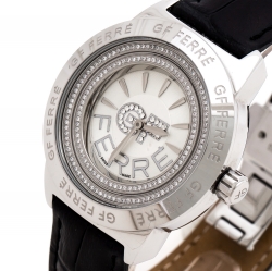Pre Owned GF Ferre Silver Stainless Steel GFSS3080 Unisex Wristwatch 38 mm