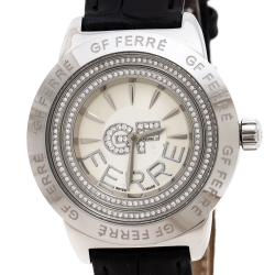 Pre Owned GF Ferre Silver Stainless Steel GFSS3080 Unisex Wristwatch 38 mm