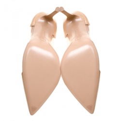 Pre Owned Gianvito Rossi Beige Patent Leather and PVC Plexi Pumps Size 36