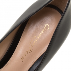 Pre Owned Gianvito Rossi Black Leather Pointed Toe Pumps Size 37
