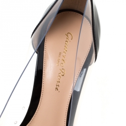 Pre Owned Gianvito Rossi Black Patent Leather and PVC Plexi Pumps Size 36