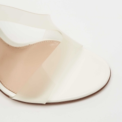 Pre Owned Gianvito Rossi White PVC Metropolis Sandals Size 37