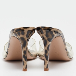 Pre Owned Gianvito Rossi Transparent PVC Elle Slide Sandals Size 38.5