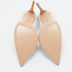 Pre Owned Gianvito Rossi White Leather Gianvito Pumps Size 40