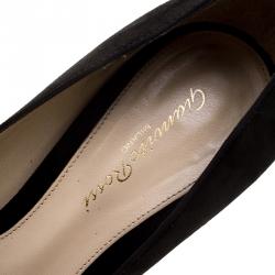Pre Owned Gianvito Rossi Black Suede Pointed Toe Pumps Size 39