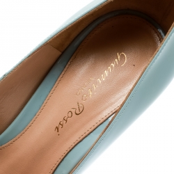 Pre Owned Gianvito Rossi Powder Blue Patent Leather Pointed Toe Pumps Size 36