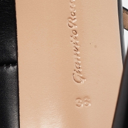 Pre Owned Gianvito Rossi Black Leather Buckle Pumps Size 36