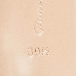 Pre Owned Gianvito Rossi Gold PVC and Leather Elle Sandals Size 39.5