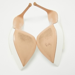 Pre Owned Gianvito Rossi Transparent PVC Slide Sandals Size 37.5