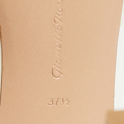 Pre Owned Gianvito Rossi Transparent PVC Slide Sandals Size 37.5