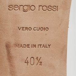 Pre Owned Sergio Rossi White Patent Leather Pointed Toe Pumps Size 40.5