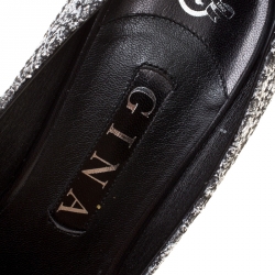 Pre Owned حذاء كعب عالي جينا غليتر فضي ميتالك مقاس 38