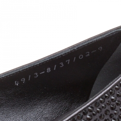 Pre Owned حذاء سليبرز جينا سموكينغ ساتان مزخرف كريسال سوداء مقاس 38