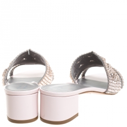 مملوكة مسبقًا حذاء سلايدز جينا ساتان أسود مقدمة مدببة سليب أون مقاس 37.5