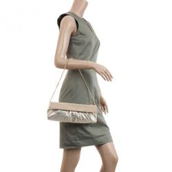 Gina Silver Python Embellished Clutch 