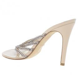 Pre Owned Gina Crystal Thong Sandals Size 39