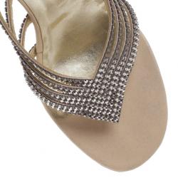 Pre Owned Gina Crystal Thong Sandals Size 39