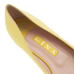 مملوكة مسبقًا حذاء فلات جينا فيليستي ساتان أصفر مقاس 39.5