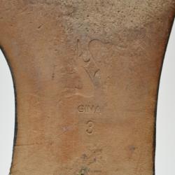 Pre Owned Gina Gold Embellished Hot Slides Size 35.5