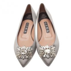 مملوكة مسبقًا Gina Grey Satin Felicity Ballet Flats Size 39