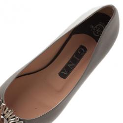 مملوكة مسبقًا Gina Grey Satin Felicity Ballet Flats Size 39