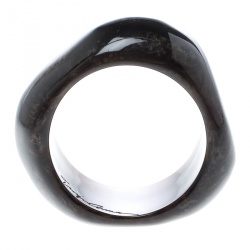 Pre Owned Giorgio Armani Metallic Resin Wide Cuff Bangle Bracelet 20 cm