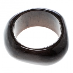 Pre Owned Giorgio Armani Metallic Resin Wide Cuff Bangle Bracelet 20 cm