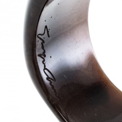 Pre Owned Giorgio Armani Metallic Resin Wide Cuff Bangle Bracelet 20 cm
