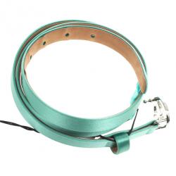 Pre Owned Giorgio Armani Satin Strass Logo Belt Size 44