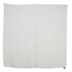 Pre Owned Giorgio Armani Beige Striped Logo Printed Silk Blend Scarf