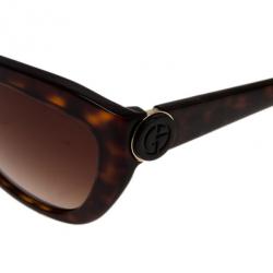Pre Owned Giorgio Armani Tortoise Frame Cat Eye Sunglasses