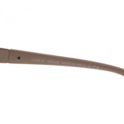 Pre Owned Giorgio Armani Cream Square Sunglasses