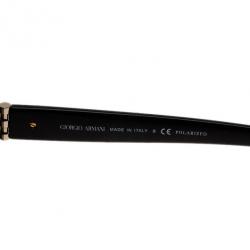 Pre Owned Giorgio Armani Black Oversized Square Sunglasses