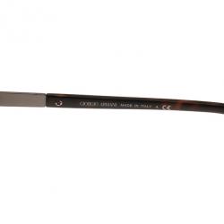 Pre Owned Giorgio Armani Brown Phantos Round Sunglasses