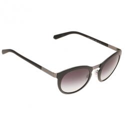 Pre Owned Giorgio Armani Black Phantos Round Sunglasses