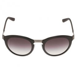 Pre Owned Giorgio Armani Black Phantos Round Sunglasses