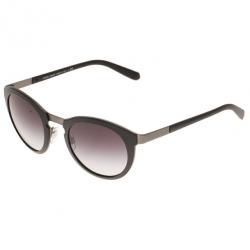 Pre Owned Giorgio Armani Black Phantos Round Sunglasses