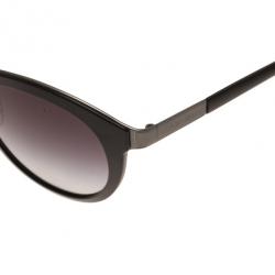 Pre Owned Giorgio Armani Black Phantos Round Sunglasses