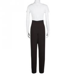 Pre Owned Giorgio Armani Brown Drawstring Detail Coulisse Trousers M