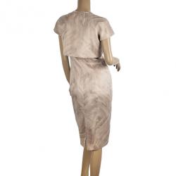 Pre Owned Giorgio Armani Organza Cocktail Dress with Bolero S