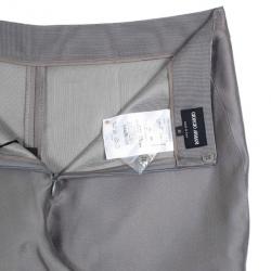 Giorgio Armani Grey Silk-blend Pants S