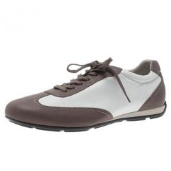 Giorgio Armani Two-Tone Leather Sneakers Size 42
