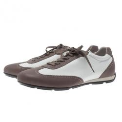 Giorgio Armani Two-Tone Leather Sneakers Size 42