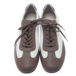 Giorgio Armani Two-Tone Leather Sneakers Size 42