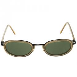 Pre Owned Giorgio Armani Black 692 Oval Sunglasses