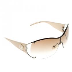 Pre Owned Giorgio Armani Brown GA369/S Shield Sunglasses 