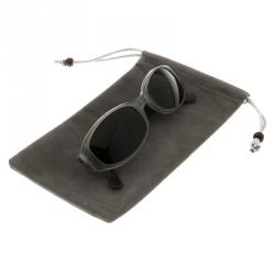 Pre Owned Giorgio Armani Black/Grey 2504 Oval Sunglasses