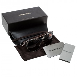Pre Owned Giorgio Armani Brown Leopard/Brown Gradient AR8050 Wayfarer Sunglasses